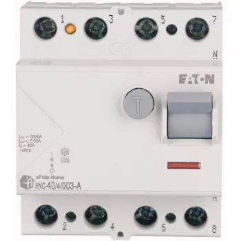 Interruptor diferencial EATON HNC-40/4/003-A 40A 4P 30mA Tipo A RCCB 6kA