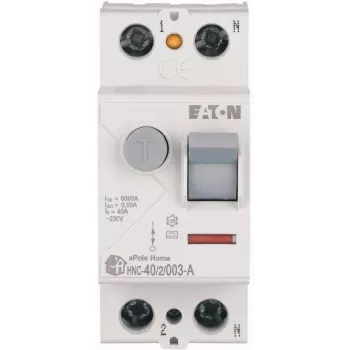 Interruptor diferencial EATON HNC-40/2/003-A 40A 2P 30mA Tipo A RCCB 6kA