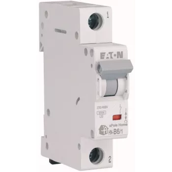 Disjuntor EATON MCB Tipo B 6A 1 Polo 6kA HN-B6/1