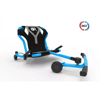 EzyRoller Spinner Pro X Kart a pedais com rotação de 360°, azul, 10+ anos