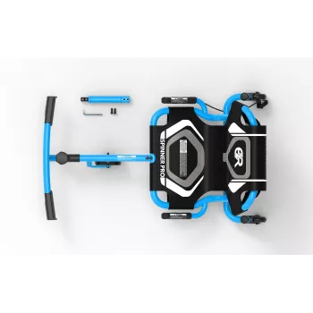 EzyRoller Spinner Pro X Kart a pedais com rotação de 360°, azul, 10+ anos