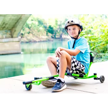 EzyRoller Drifter X kart de drift movido a pé, 4-12 anos, verde lima