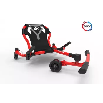 EzyRoller Spinner X Kart de montar - a pedais com rotação de 360° - Vermelho