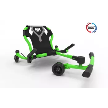 EzyRoller Spinner X Verde Brinquedo de montar com drift de 360° para crianças dos 4 aos 12 anos