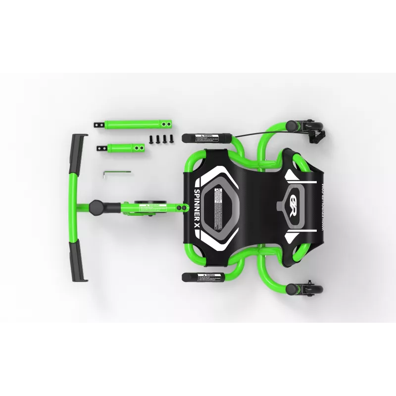 EzyRoller Spinner X Verde Brinquedo de montar com drift de 360° para crianças dos 4 aos 12 anos