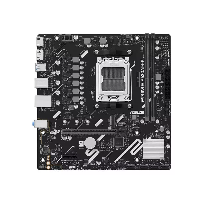 ASUS PRIME A620AM-K Placa-mãe AMD AM5 A620 DDR5 Micro-ATX