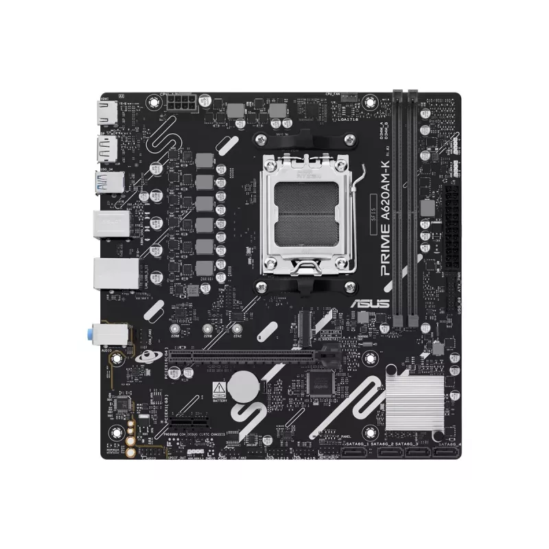 ASUS PRIME A620AM-K Placa-mãe AMD AM5 A620 DDR5 Micro-ATX