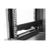 DELOCK conjunto de calhas de suporte 19 polegadas, ajustável 368-600 mm, para armário de rede 1U, preto, 2 unid.