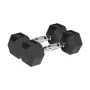 Halteres de ferro fundido com revestimento de borracha REBEL ACTIVE 2x5 kg