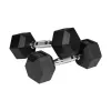 Halteres de ferro fundido com revestimento de borracha REBEL ACTIVE 2x5 kg