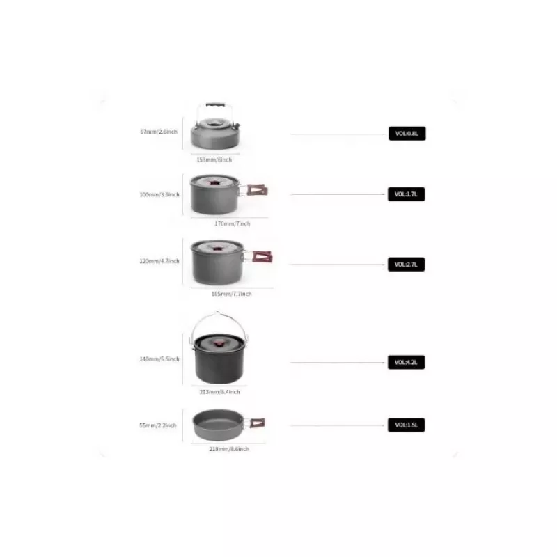 Conjunto de louça de campismo FIREMAPLE Fire-Maple Feast FMC-212