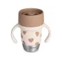 Copo de treino 360° em aço inoxidável Beaba BigLove 250 ml rosa