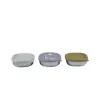 Conjunto de recipientes de armazenamento de alimentos em aço inoxidável Beaba com tampas de silicone, 3 peças, Adventure Collection