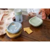 Conjunto de recipientes de armazenamento de alimentos em aço inoxidável Beaba com tampas de silicone, 3 peças, Adventure Collection