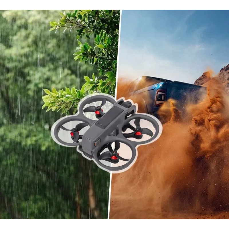 4x Tampas de proteção do motor SUNNYLIFE para drone DJI Avata 2 - Silicone à prova de pó, resistente a riscos, anticolisão - Preto