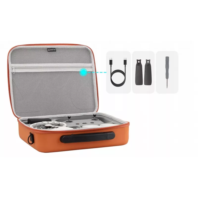 Mala rígida XL SUNNYLIFE para drone DJI Flip e comando - Laranja
