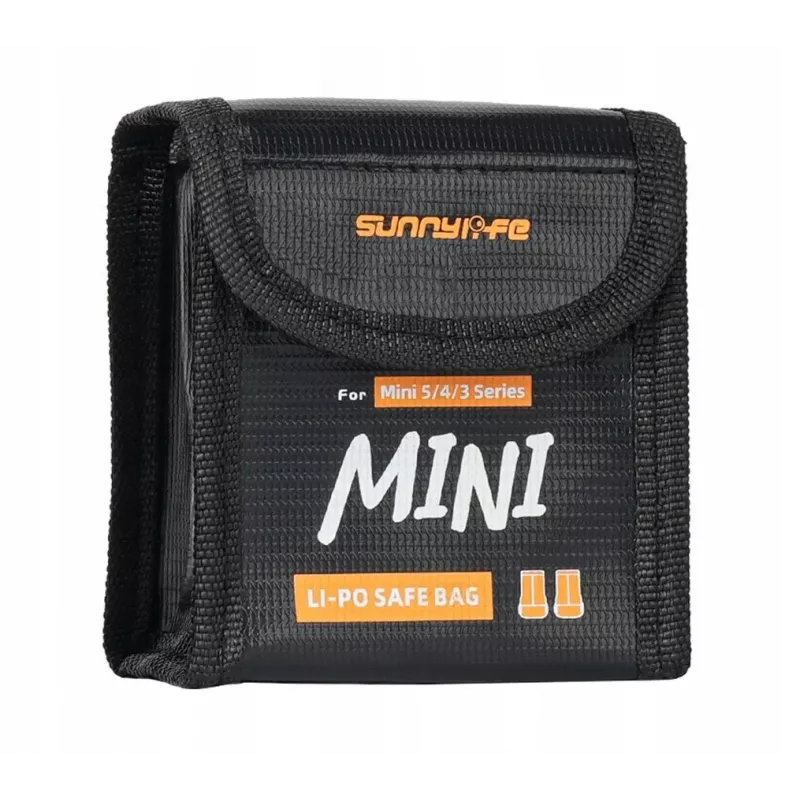 Bolsa de segurança de baterias à prova de fogo SUNNYLIFE para 2x baterias DJI Mini 5/4/3 Pro / Mini 3 / Lito 1 / Lito X1