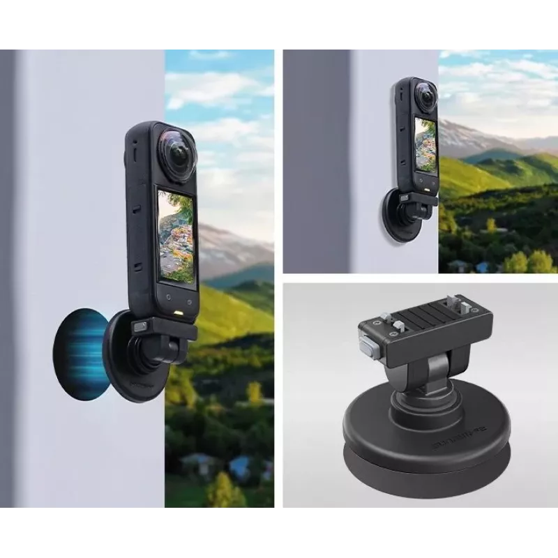 Suporte de libertação rápida 1/4 de polegada + base magnética SUNNYLIFE para Insta360 X4 Air X5 Ace Pro 2 / DZ-142-D