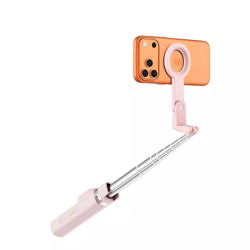 Pau de selfie com tripé Bluetooth MagSafe TECH-PROTECT L11S Rosa