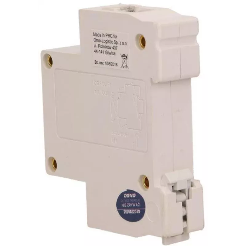 Campainha com fios ORNO OR-DP-SB-133, calha DIN 1 módulo, 230V AC, 85 dB, Branco/Cinzento