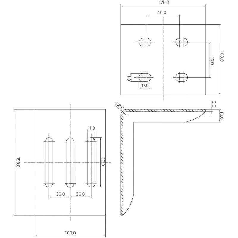 Suporte de batente PSG 60.013.01 para Steelpress série B