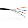 Cabo de rede exterior maciço GETFORT PREMIUM Cat.5e U/UTP resistente a UV 500m Preto