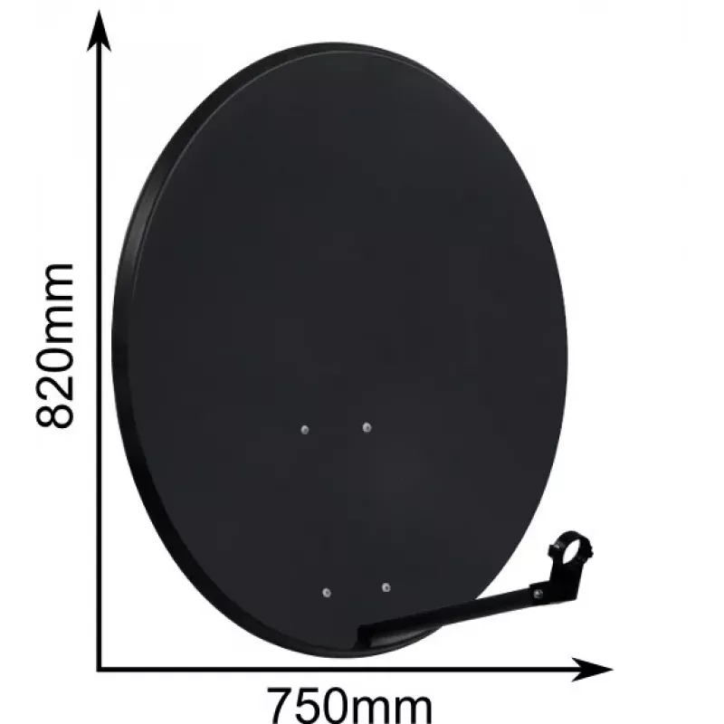Antena parabólica offset CORAB COR-800SAE-C 80 cm, Antracite