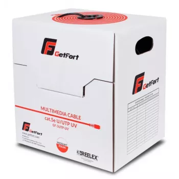 Cabo exterior GETFORT Premium Cat.5e U/UTP UV Dry Core 305m Preto