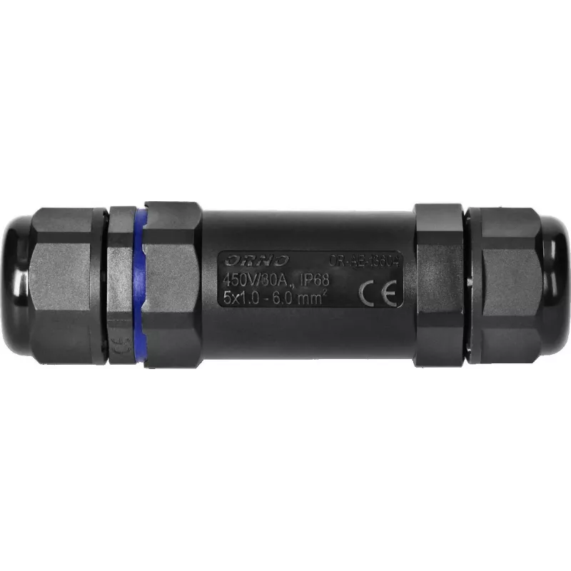 Conector de cabo reto ORNO M25 IP68 5x6mm² 450V/30A OR-AE-13604