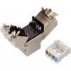 Módulo keystone SOLARIX Cat.6 STP RJ45, IDC sem ferramentas, preto