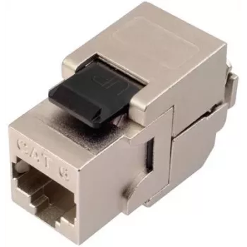 Módulo keystone SOLARIX Cat.6 STP RJ45, IDC sem ferramentas, preto
