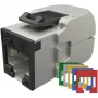 Módulo keystone SOLARIX Cat.6 STP RJ45 sem ferramentas - metálico