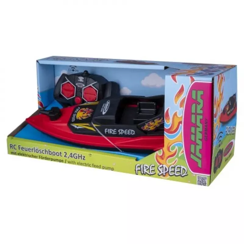 Barco de combate a incêndios RC JAMARA Fire Speed 2,4 GHz com função de jato de água
