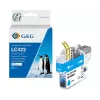 Cartucho de tinta compatível G&G para Brother LC422C ciano (550 páginas)