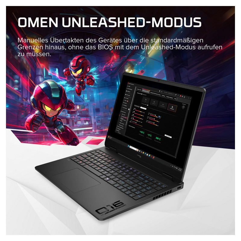 Portátil gaming HP OMEN 16, AMD Ryzen 7 8745HX, 16.1 polegadas FHD 144Hz, 16GB DDR5, 512GB SSD, RTX 5060, FreeDOS