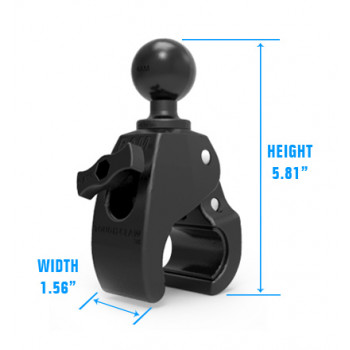 RAM Mounts RAP-404U Tough-Claw Base de Fixação Tamanho B com Esfera de 1 Polegada - Preto