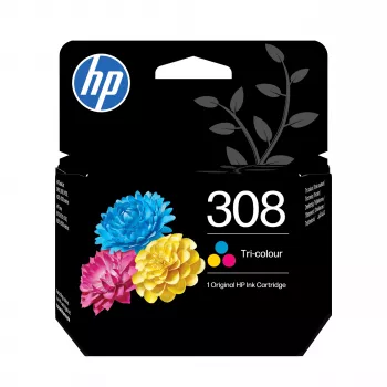 HP 308 Cartucho de tinta original, tricolor