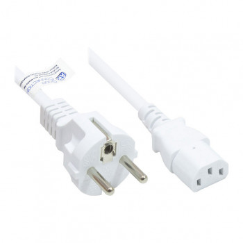 Good Connections Cabo de alimentação ficha Schuko para IEC C13, branco, 1m