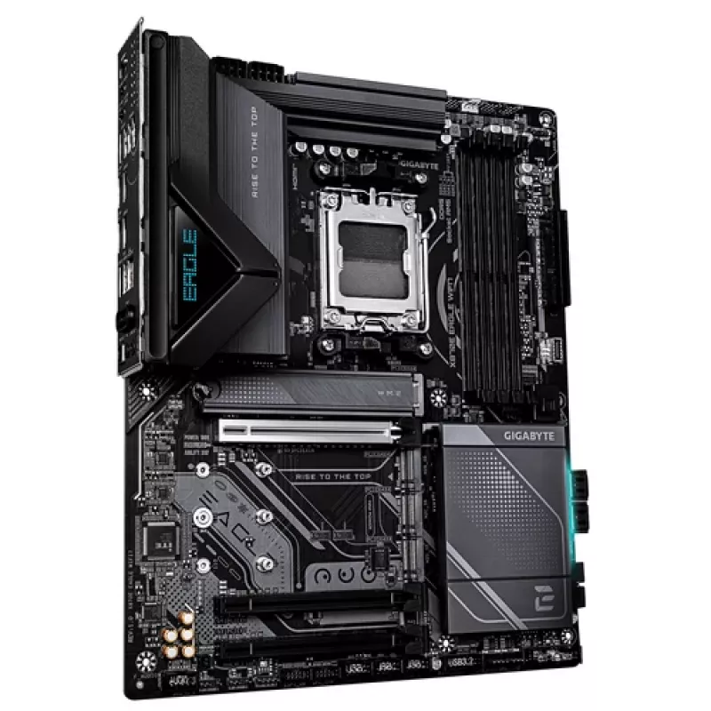 Placa-mãe GIGABYTE X870E EAGLE WIFI7 AM5 ATX, 4x DDR5, HDMI, DP, 4x M.2, USB4, Wi-Fi 7, 5GbE