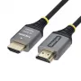 Cabo HDMI Premium High Speed com Ethernet StarTech.com - 3 m - preto e prata - 4K 60Hz, 1440p 144Hz, 18 Gbps, HDMI 2.0, macho para macho