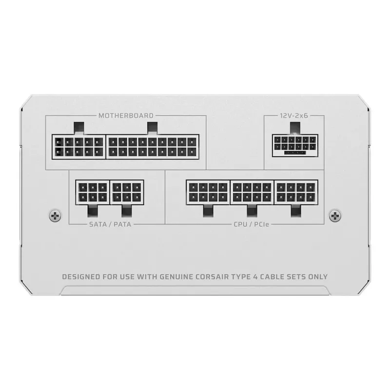 Fonte de alimentação CORSAIR RMe White Series RM850e 2026 850W totalmente modular ATX com certificação Cybenetics Platinum