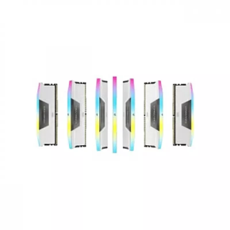 Kit de memória CORSAIR Vengeance RGB 32GB (2x16GB) DDR5 6000MHz CL38 branco Dual Channel
