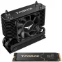 Team Group T-Force GC PRO 2TB M.2 2280 PCIe Gen5 NVMe SSD com dissipador T-FORCE DARK AirFlow, preto