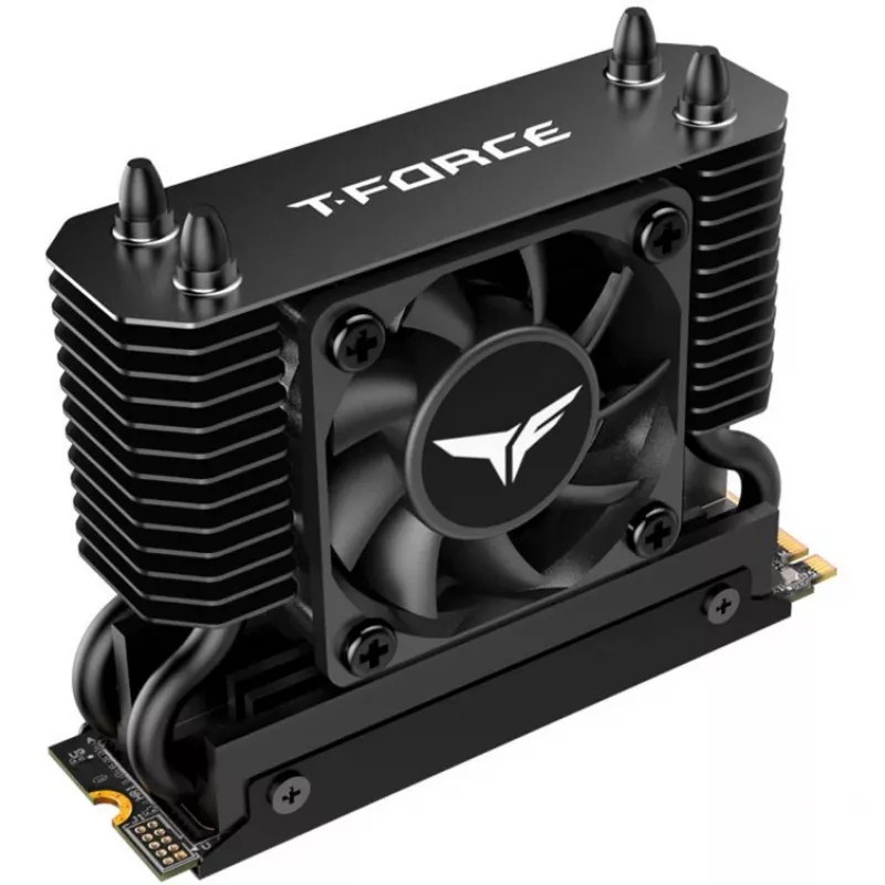 Team Group T-Force GC PRO 2TB M.2 2280 PCIe Gen5 NVMe SSD com dissipador T-FORCE DARK AirFlow, preto