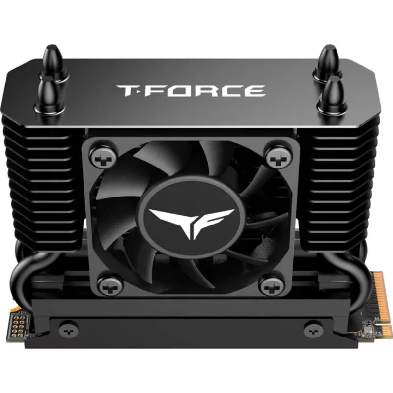 Team Group T-Force GC PRO 2TB M.2 2280 PCIe Gen5 NVMe SSD com dissipador T-FORCE DARK AirFlow, preto