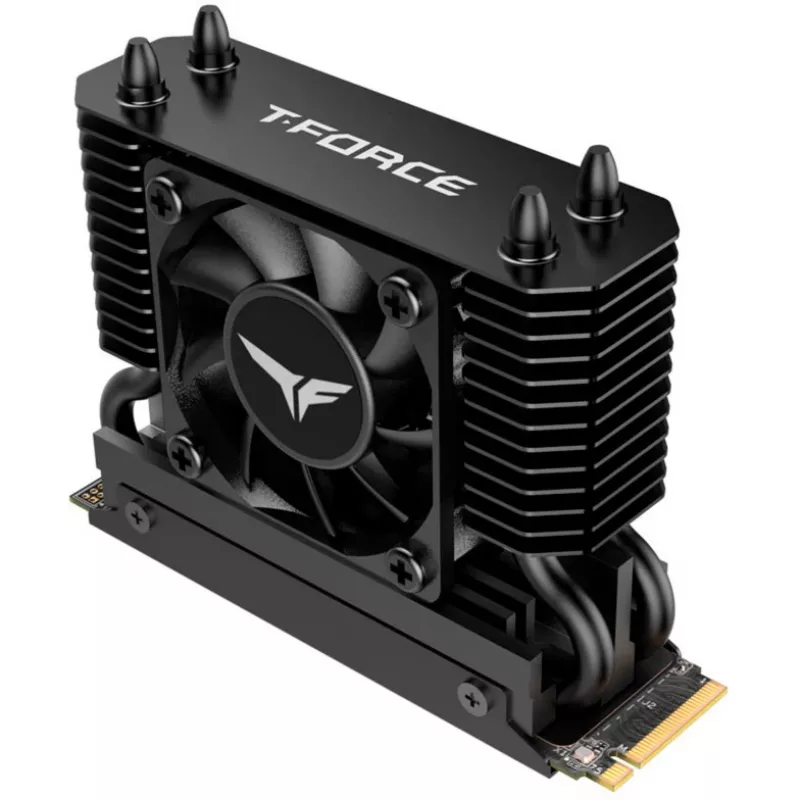 Team Group T-Force GC PRO 2TB M.2 2280 PCIe Gen5 NVMe SSD com dissipador T-FORCE DARK AirFlow, preto
