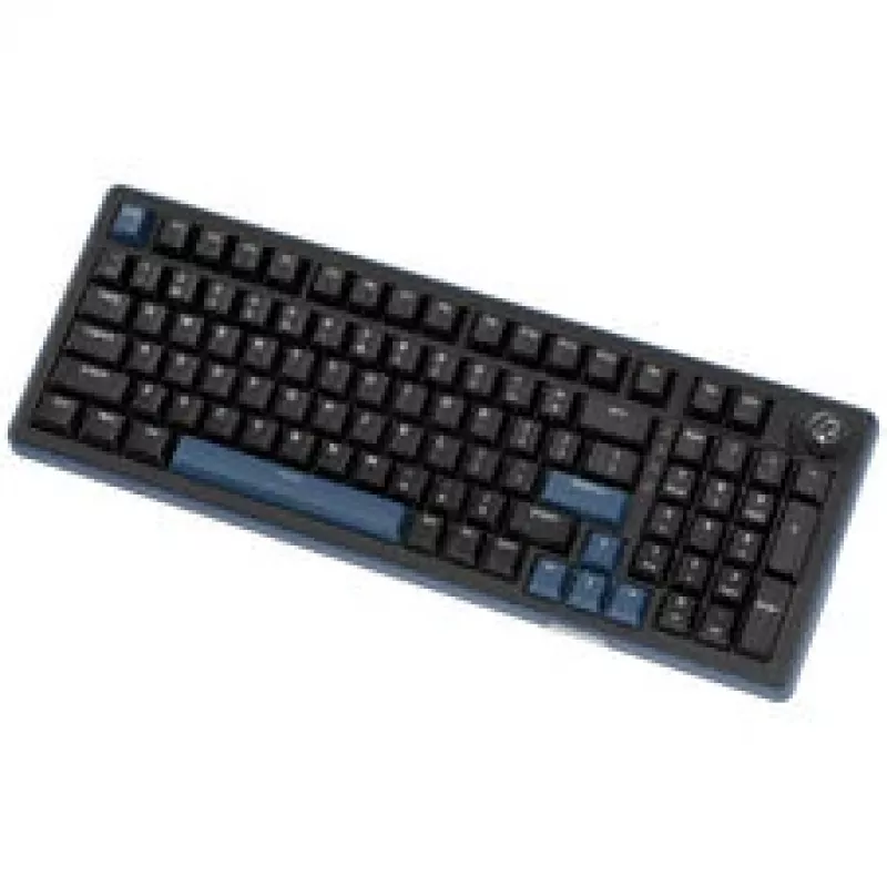 Ducky OK-M 98 teclado gaming, layout 98%, hot-swappable, retroiluminação RGB, ANSI US, switches lineares KTT Wine Red