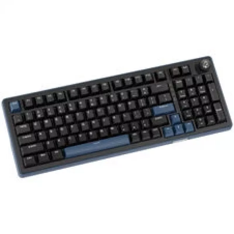 Ducky OK-M 98 teclado gaming, layout 98%, hot-swappable, retroiluminação RGB, ANSI US, switches lineares KTT Wine Red