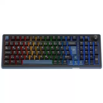 Ducky OK-M 98 teclado gaming, layout 98%, hot-swap, iluminação RGB, ISO, switches tácteis KTT, preto