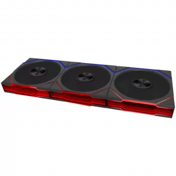 Ventoinha Lian Li UNI FAN TL FLEX Wireless ARGB 120mm pack de 3 com controlador - Preto